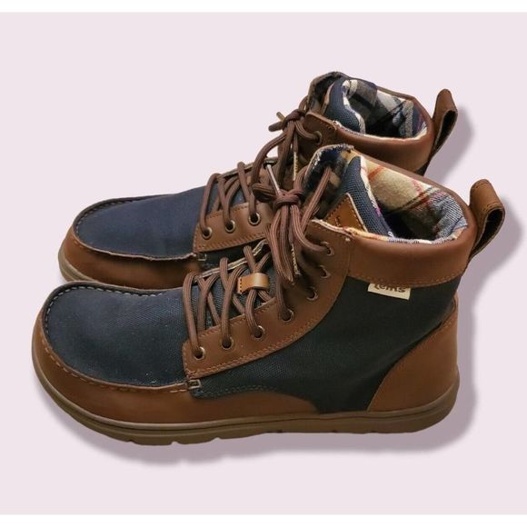 Lems Size 45 Boulder Boot Navy/Stout Leather Canvas Nylon Ankle Boots Men’s 11.5 - Picture 4 of 8